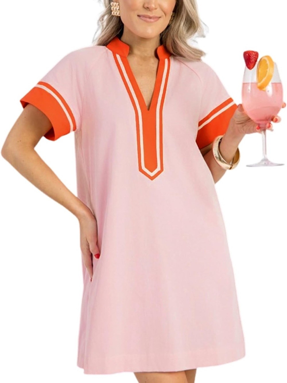 NWOT Linen Colorblock Dress
